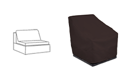 Sectional Armless Chair Cover