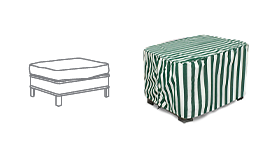 Rectangular Ottoman Cover