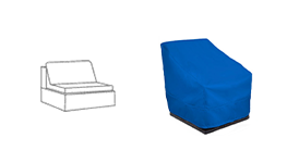 Sectional Armless Chair Cover