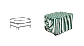 Rectangular Ottoman Cover