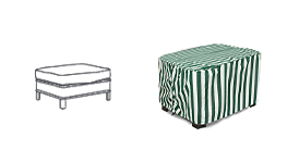 Rectangular Ottoman Cover