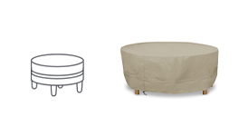Round Ottoman Cover